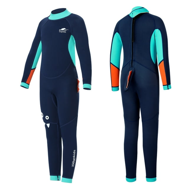 Wetsuit for Kids,2.5mm Neoprene Full Body Diving Suits Cartoon Long