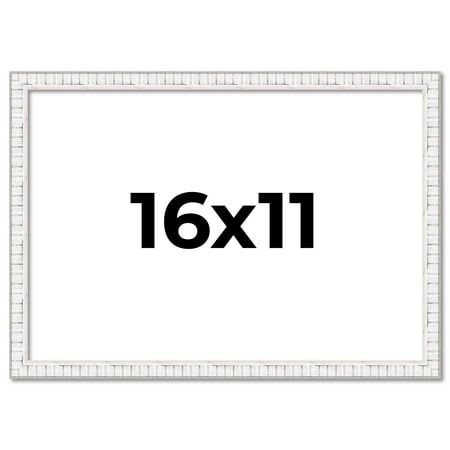 16x11 Frame White Real Wood Picture Frame Width 0.75 inches | Interior Frame Depth 0.5 inches |