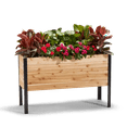 thumbnail image 1 of Cedar Planters - Canadian Cedar Wood - Elevated Garden Bed for gardening - pots and planters to grow herbs flowers, and vegetables at home indoor outdoor patio balcony deck - 18"x48&q, 1 of 10