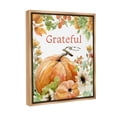 thumbnail image 4 of Stupell Industries Grateful Pumpkins & Flowers Holiday Painting Brown Floater Framed Canvas Art Print Wall Art, 17 x 21, 4 of 10