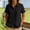 Black, variant on Olyvenn Cotton Linen Button Down Shirt for Women Casual Short Sleeve Blouses Summer Peter Pan Collared Tops Gray XL