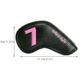 thumbnail image 2 of Juego de 10 fundas para hierros de golf, accesorios, puntadas exquisitas, textura suave, gruesas y 10 piezas-Negro, 2 of 8