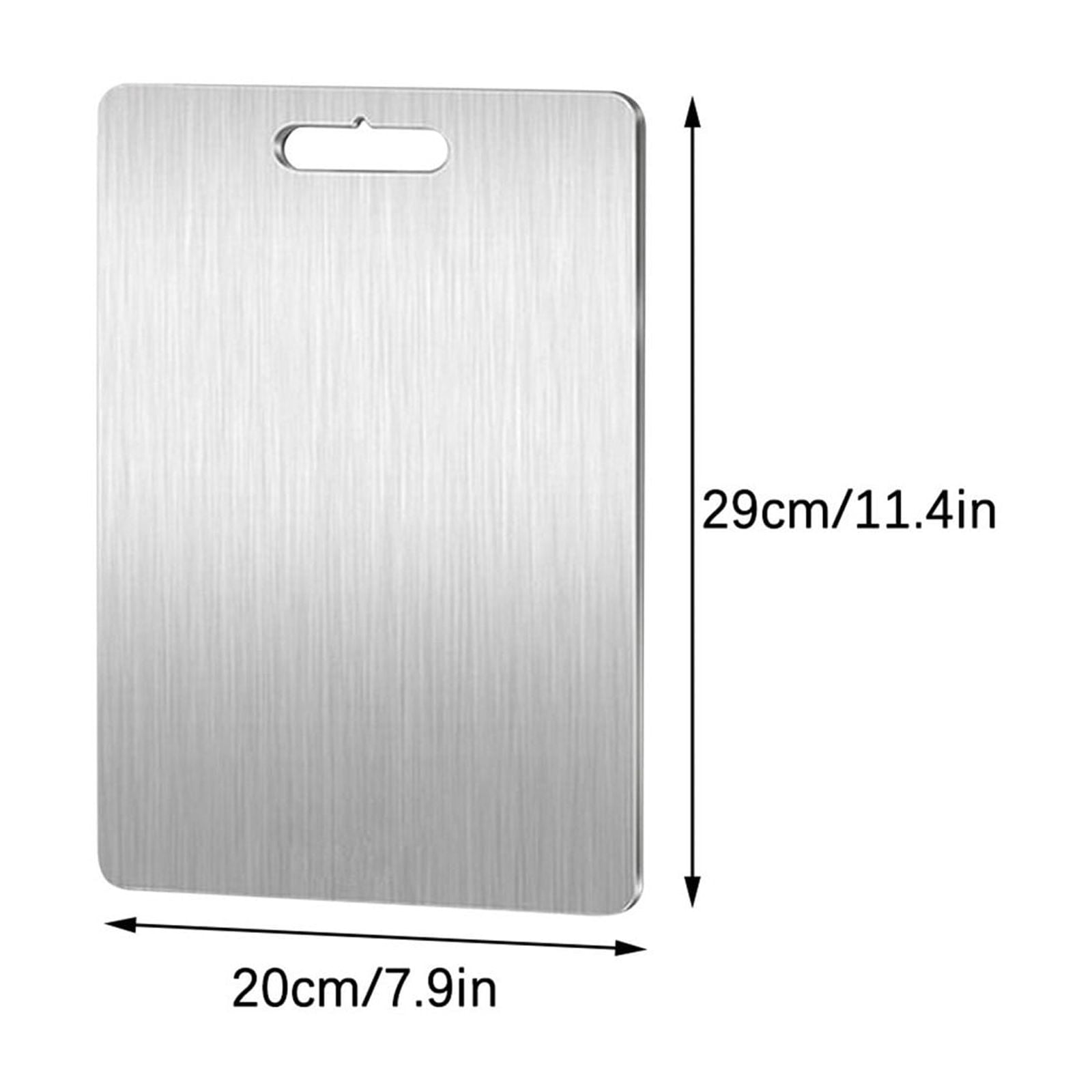 Tahtuvzn School Kitchen Decor Titanium Cutting Board Stainless Steel for 304 Chopping Food-Grade Meat Fruit Vegetables Dishwasher