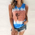 thumbnail image 2 of Playeras,Blusas y Tops,Ropa para Mujer Camisetas sin mangas para las mujeres 2024 Mujer Diente de León Impresión Casual Cuello Redondo Tie Dye Tank Chaleco Sin Mangas Camiseta Blusa Tops (Blue, L), 2 of 4