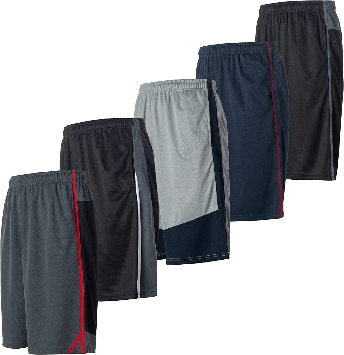 Athletic Shorts for Men - 5 Pack Pack Men's Activewear Quick Dry ...