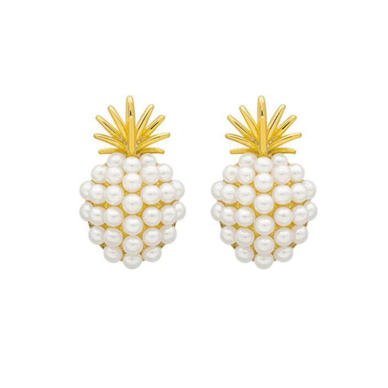 Simple Fashion Alloy Pineapple Fruit Earrings Ear Drop Hook Charm Earrings Women