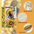 thumbnail image 3 of Welcome Spring Summer Bumble Bee Sunflower Decorative Garden Flag, Flower Honeycomb Yard Outside Decorations, Buffalo Plaid Bow Burlap Farmhouse Outdoor Small Home Decor Double Sided 12.5x18, 3 of 6