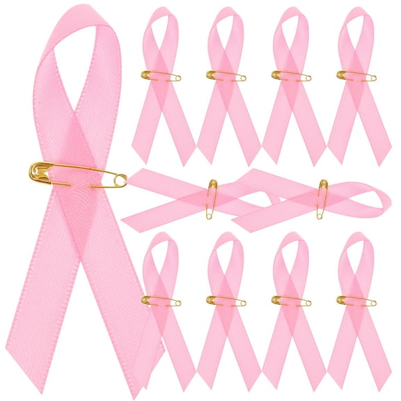 OFFIGAM 200Pcs Charity Ribbon Brooch Pins Polyester Awareness Support Accessories for Causes