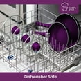 thumbnail image 6 of Chef's Star Aluminum Nonstick Cookware Pots and Pans Set, 11 piece (Purple), 6 of 7