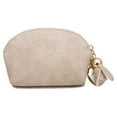 thumbnail image 2 of Guardurnaity Llavero con colgante de cartera para niñas, portátil, para documentos de viaje, pasaporte, almacenamiento de monedas, monedero, Carteras Beige, 2 of 6
