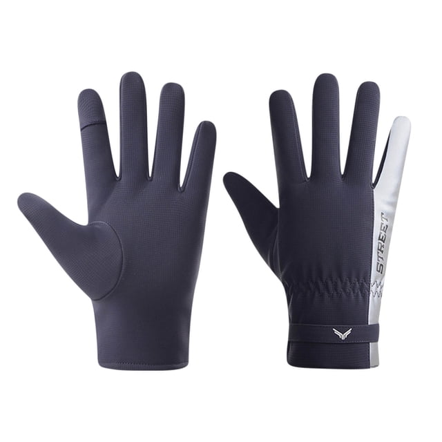 Kieccall Unisex Winter Reflective Cycling Gloves - Thickened Touchscreen-Compatible Design, Warm Windproof Gear for Riding & Sports