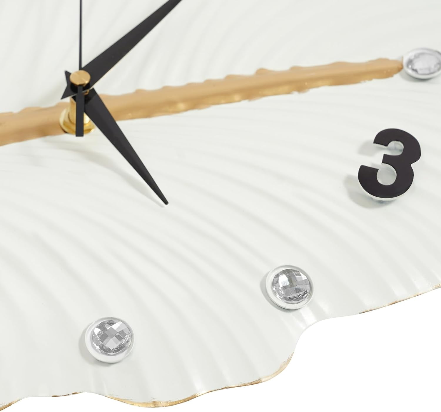 Modern 30inch Large Wall Clock Metal Feather Wall Clock Decorate with Sweep-Second Silent, Wall Clocks for Living Room, Bedroom, Dining Room, Office,