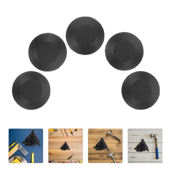 100Pcs Black Plastic Car Retainer Caps for Decorative and Protective Fastener Covers