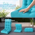 thumbnail image 6 of FODINGHILL Rocking Chair Cushions Set of 2,Polyester Weatherproof Outdoor High Back Rocker Chairs Cushion with Ties,Thickened Seat for Patio,Aqua, 6 of 10