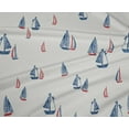 thumbnail image 4 of oneOone Polyester Lycra White Fabric Yacht Nautical Craft Projects Decor Fabric Printed By The Yard 56 Inch Wide, 4 of 4