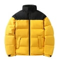 thumbnail image 2 of KaLI_store Winter Parka Coats for Men Men's Warm Parka -Trim Windproof Long Sleeve Mid-Length Coat Yellow,L, 2 of 5