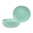 thumbnail image 1 of Reusable Fiber Dessert Tableware, Microwave Safe Stoneware Dinnerware Set For Elegant Dining, Non-Toxic Easy Clean Dishes Green 20CM (6 Packs), 1 of 5