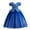 Blue, variant on QQAMB Flower Girl Dress Applique Tulle Dresses Wedding Guest Communion Birthday Party Pageant Baptism Princess Gown