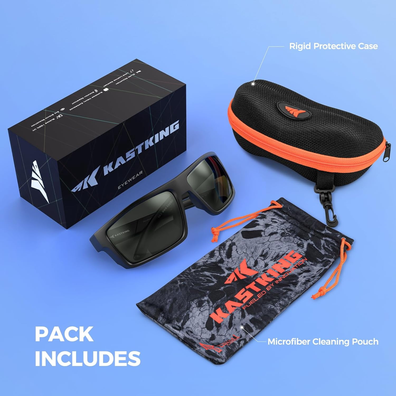 KastKing Waccamaw Polarized Bifocal Sunglasses x2.5 Magnifications, Wrap Around Sport Reader Sunglasses for Men