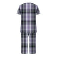thumbnail image 5 of Tnhcen Women's Capri Pajama Sets Print Sleepwear Short Sleeve Nightwear with Capri Pants Soft Pjs Set Homewear S-3XL, 5 of 6