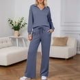 thumbnail image 2 of LINGLANG Fall Outfits For Women 2025 Sets Stylish Trousers Suit Long Sleeve Pullover Elegant Outfit Comfortable Versatile Or Casual Wear Casual Sweatsuit Lounge Set Matching Sets, 2 of 7