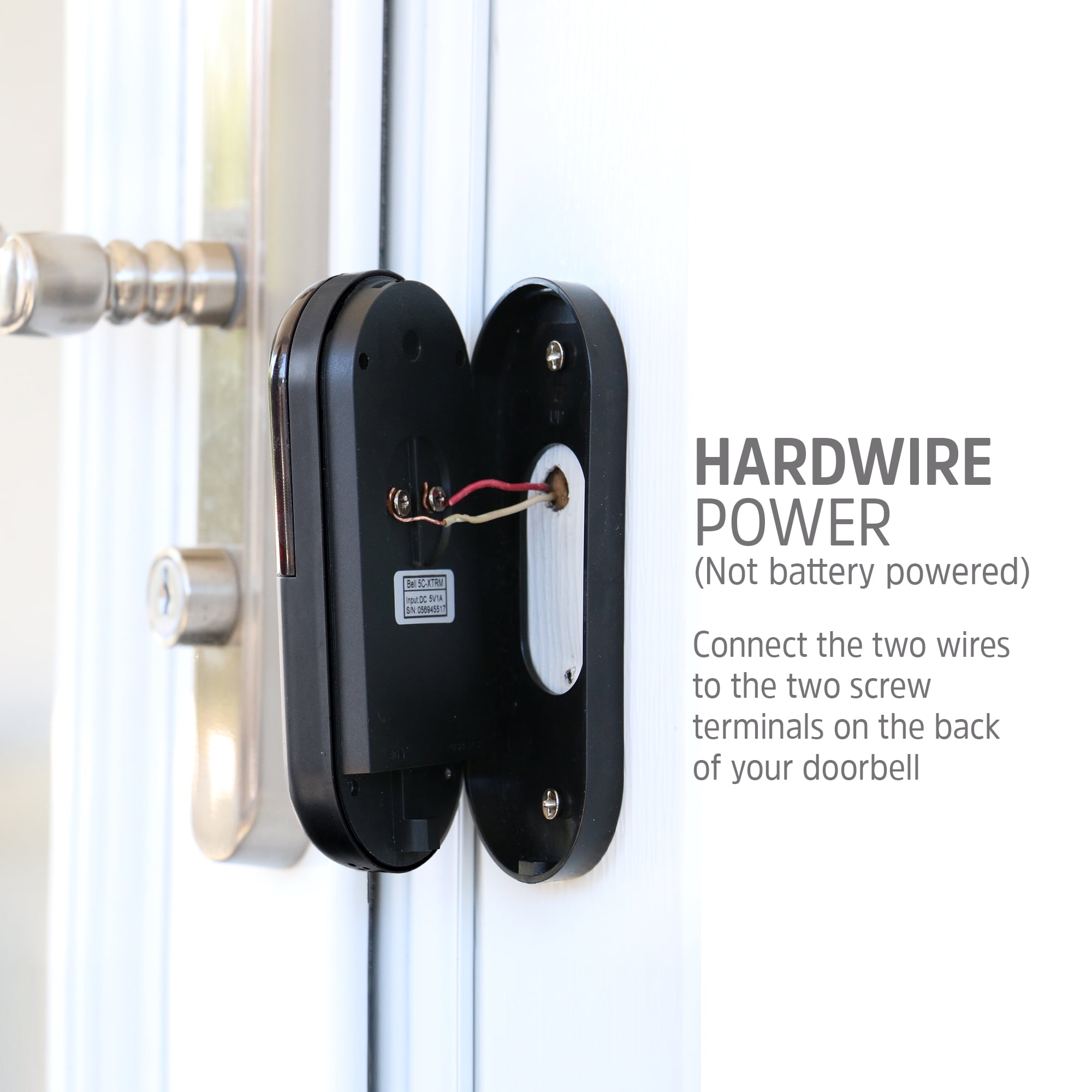 Energizer Smart Doorbell & Chime, 1080p Wired Doorbell Camera with Two-Way Audio for Home Security