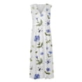 thumbnail image 5 of Ruyang Casual Dresses for Women, 2024 Womens Summer Wrap V Neck Sleeveless Maxi Dress,Trendy Boho Floral Dress Beach Sundress, 5 of 6