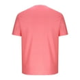 thumbnail image 5 of T-shirts for Men Plus Size under $5 Short Sleeves Stripe Turndown Patchwork Casual Pullover Fitness Sports T Shirt Pink XL, 5 of 6