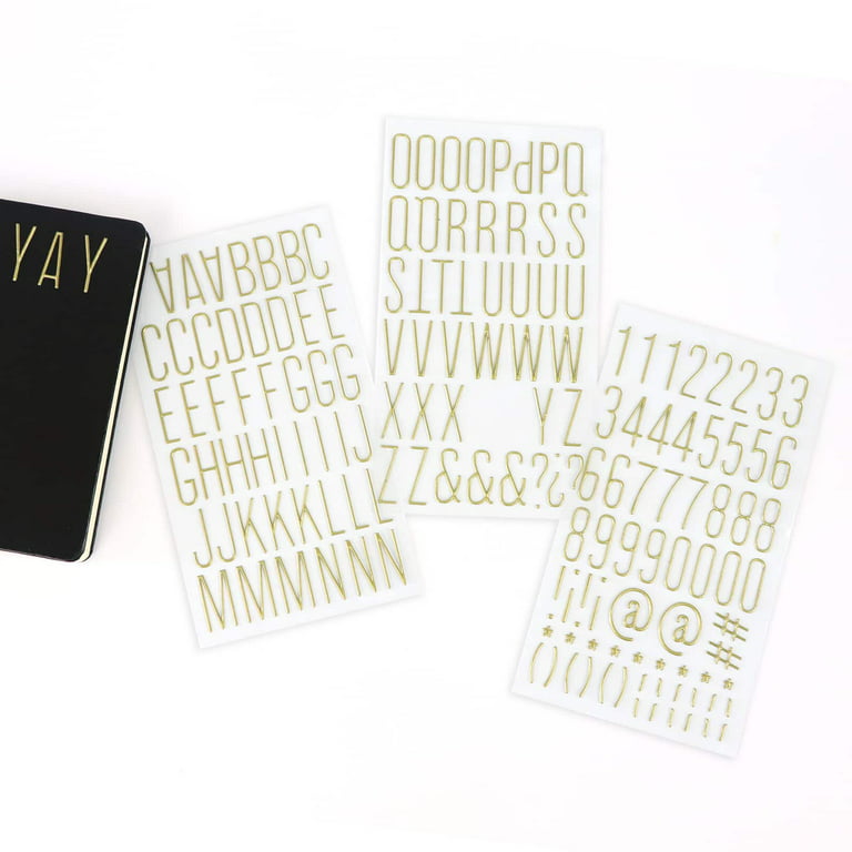 12 Pack: Gold Puffy Modern Alphabet Stickers by Recollections