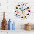 thumbnail image 3 of Coolnut Floral and Butterflies Round Wall Clock, Battery Operated Silent Non Ticking Desk Clock for Home Bedroom Kitchen Office School Wall Clock 9.9 Inch Home Decor, 3 of 6