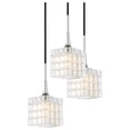 thumbnail image 3 of Woodbridge Lighting Regent Park 5Lt Glass Cluster Pendant in Chrome/Frosted, 3 of 5