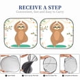 thumbnail image 6 of Balery Cute Sloth In Yoga Pose Tree Sun Shield 2 Pack For Car Front Windows Foldable Sun Visor Protector Blocks Max Uv Rays And Keeps Your Vehicle Cool For Most Sedans Suv Truck, 6 of 7