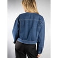 thumbnail image 4 of DARING DIVA Women's Elegant Stylish Duster Coat with Buckle Closure XS Blue, 4 of 6
