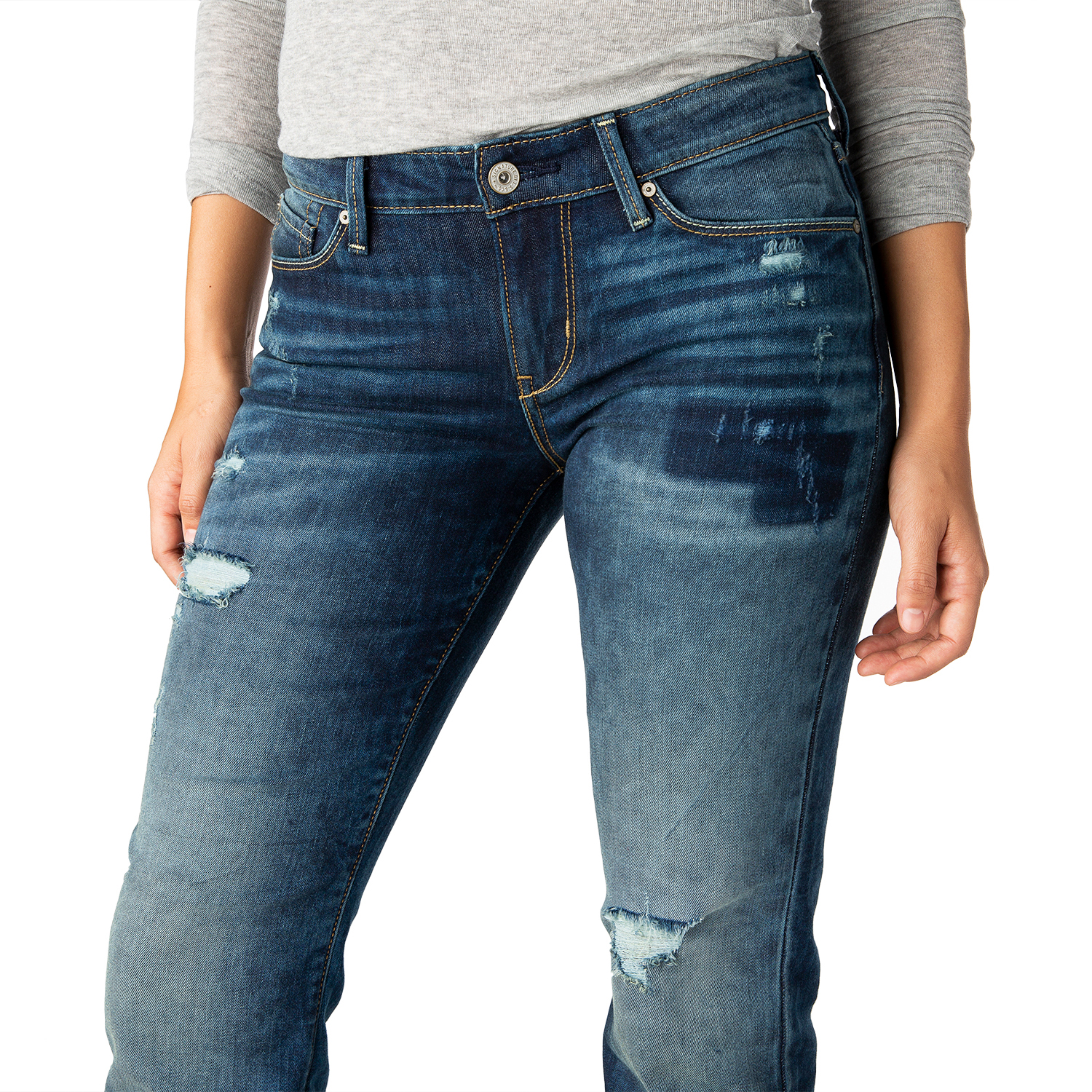 Signature by Levi Strauss & Co. Women's Modern Slim Cuffed Jeans - image 3 of 4