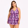 thumbnail image 3 of WREESH Women Boho Print Tankini Set Two Piece Swimsuit Plus Size Swimwear, 3 of 9