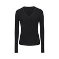 thumbnail image 1 of Haut Chandail à Manches Longues pour Femmes Col Rond Blouse Décontractée Confortable pour Usage Quotidien Tissu Extensible Doux Tenue Polyvalente, 1 of 2