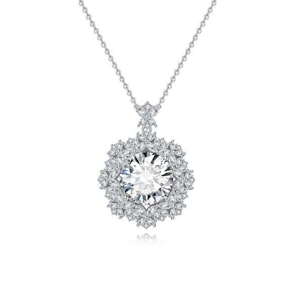 10 Carat Moissanite Necklace D Color VVS1 Clarity Diamond Pendant Necklace for Women 925 Sterling Silver Pendant Necklaces Women Wedding Jewelry