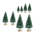 thumbnail image 3 of 8Pcs Desktop Miniature  Brush Trees Mini Artificial Christmas Tree for Home Decoration Tabletop Christmas Party Fairy Garden Dark Green, 3 of 9