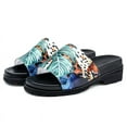 thumbnail image 6 of CMR CHAMARIPA Height Increasing Slides Sandals For Men - High Heel Sandals For Men - Rainforest Pattern Slides Sandals 6 CM / 2.36 Inches, 6 of 9