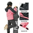 thumbnail image 6 of TACVASEN Women's Winter Waterproof Windproof Snow Ski Jackets Warm Thermal Fleece Thick Hooded Coat with Multi-Pockets for Outdoor Hiking Snowboarding Pink Grey L, 6 of 8