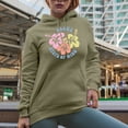 thumbnail image 2 of Aloha State of Mind with Tropical Flowers Art, Beach or Summer Themed Merch Gift, Sand Hooded Sweatshirt or Hoodie, XL, 2 of 5