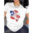 thumbnail image 6 of 【New Arrival】Puerto Rico Flag Hibiscus Flower Graphic T-Shirt, Cotton Crew Neck Short Sleeve Tee, Caribbean Cultural Casual Wear Puerto Rican Heritage Gift, 6 of 10