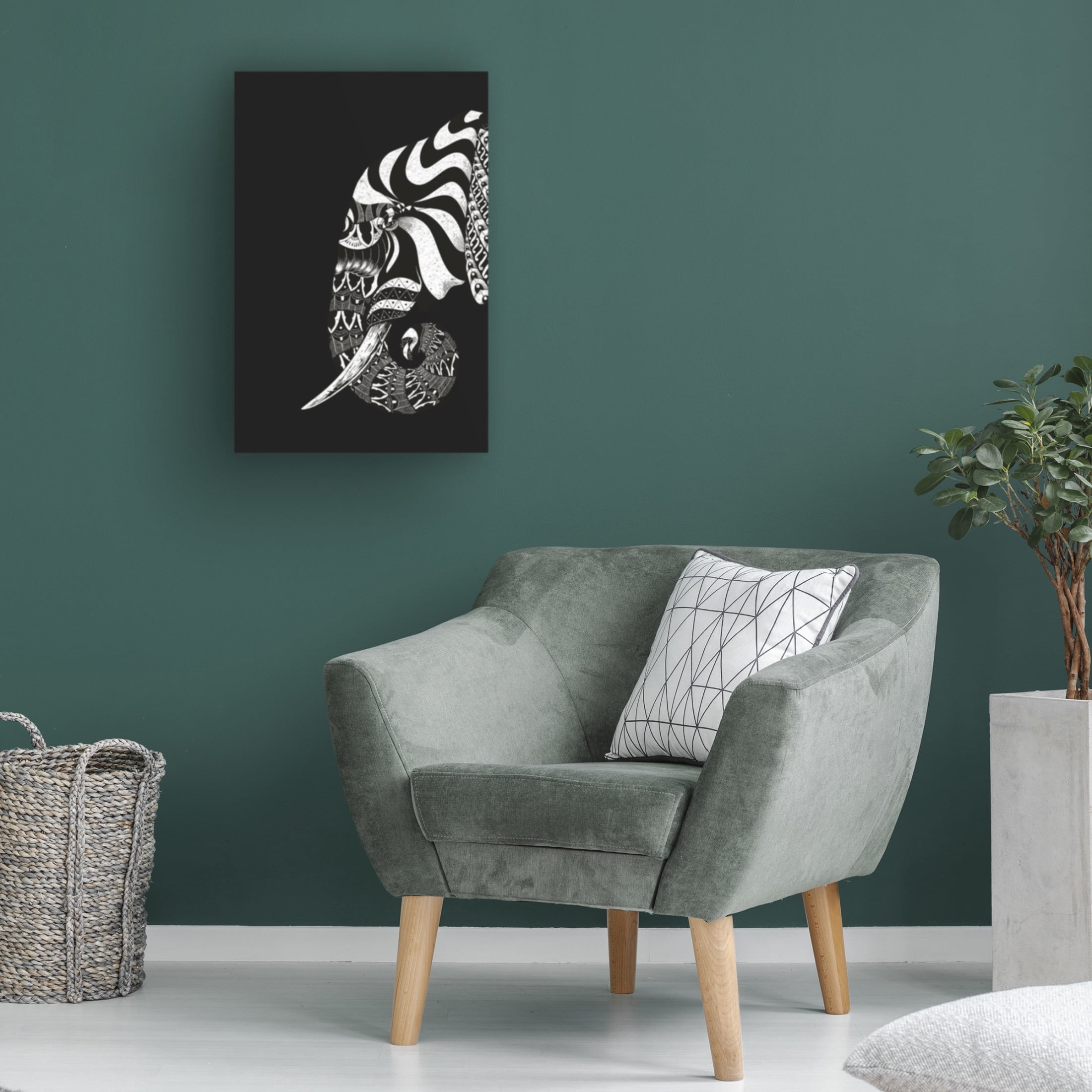 Trademark Fine Art jay stanley Ornate Elephant Canvas Wall Art
