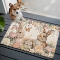thumbnail image 4 of Rectangle Area Rug 2x3ft, Easter Rabbit Spring Flower Non-Shedding Washable Area Rug, Retro Pastoral Plant Butterfly Non Slip Low-Profile Rugs for Living Room, Bedroom Dining Room, 4 of 9