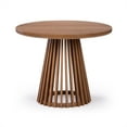 thumbnail image 3 of Plank+Beam 38" Lido Round Dining Table, Solid Wood Minimalist Kitchen Table for 4, Pecan, 3 of 11