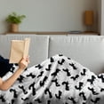 thumbnail image 3 of Horses Soft Flannel Fleece Blanket, Farm Animal Silhouettes with Various Poses Galloping Trotting Cantering and Loping, Cozy Plush for Indoor and Outdoor Use, 60" x 80", Black White, by Ambesonne, 3 of 5