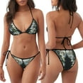 thumbnail image 3 of Lsque Floral Angelic White Wings Pattern Women Two Piece Swimsuit Sexy Swimwear Halter String Triangle Bikini Sets, 3 of 6