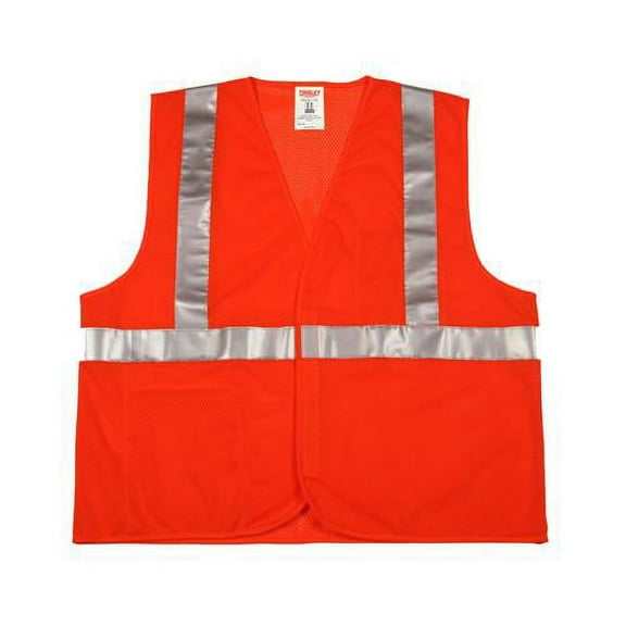 Tingley V70629 Job Sight Class 2 Vest Fluorescent Orange Polyester Mesh 2XL/3XL