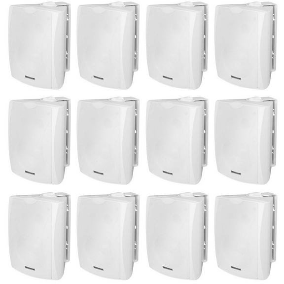 12 Rockville WET-5W 70V 5.25" IPX55 White Commercial Indoor/Outdoor Wall Speakers