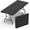 Black, variant on Folding Table 4 Foot for Indoor Outdoor, Portable Heavy Duty Fold-in-Half Utility Small Plastic Adjustable Height Folding with Carrying Handle for Picnic and Party, White